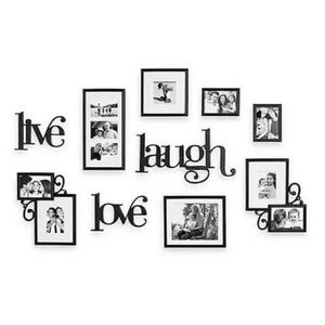 Wall verbs 10 piece live laugh love wall collection